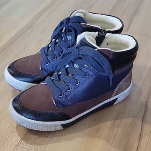 Kids' High-Top Sneakers - Navy and Brown